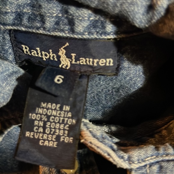 Ralph Lauren long sleeve Denim shirt size 6 - Picture 4 of 4